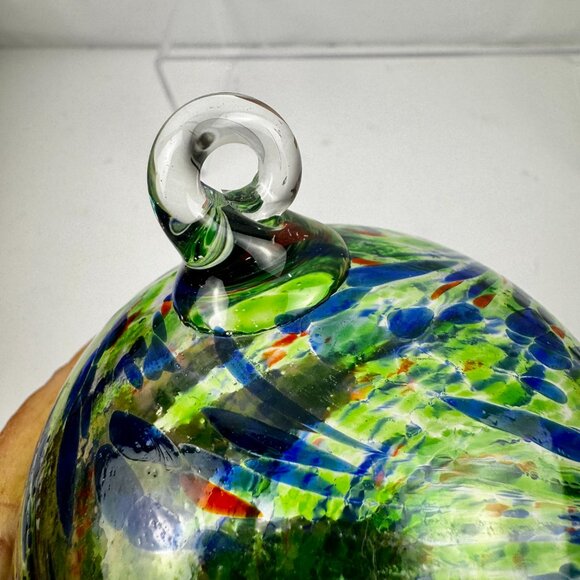 Hand Blown Glass Globe Hummingbird Feeders 4.5" D Studio Classic Multicolor - Picture 10 of 13